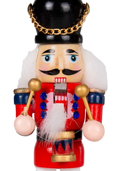 Yılbaşı Süsü, Kurşun Adam, Fındıkkıran, Kırmızı-Siyah - 4,5X18 cm fiyatları