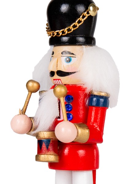 Yılbaşı Süsü, Kurşun Adam, Fındıkkıran, Kırmızı-Siyah - 4,5X18 cm fırsatları