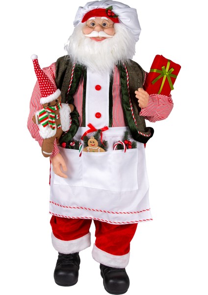 Yılbaşı Noel Baba, Aşçı, Kırmızı-Beyaz - 50X90 cm