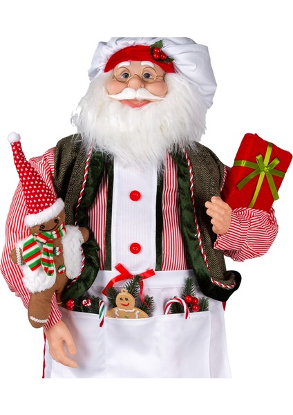 Yılbaşı Noel Baba, Aşçı, Kırmızı-Beyaz - 50X90 cm fiyatları