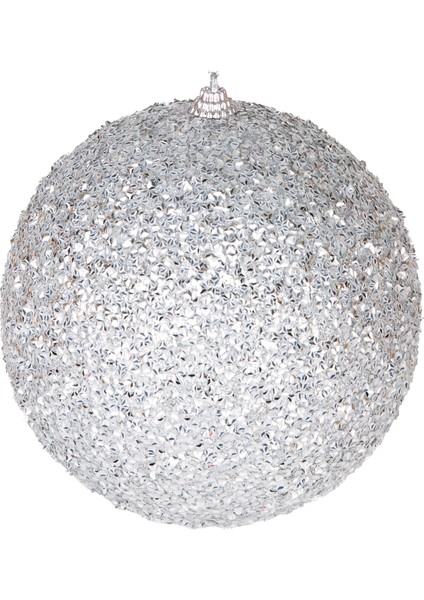 Yılbaşı Topu, Gümüş - 15 cm