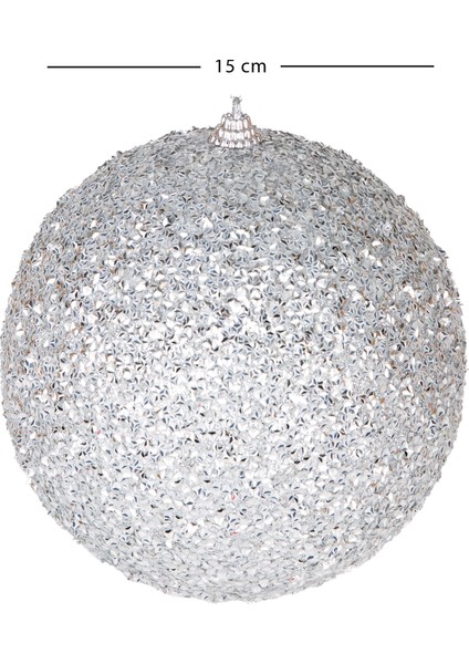 Yılbaşı Topu, Gümüş - 15 cm modelleri