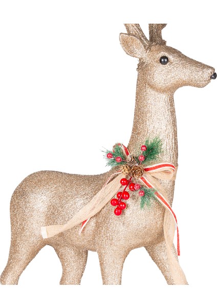 Yılbaşı Süsü, Geyik, Gold - 75X52 cm fiyatları