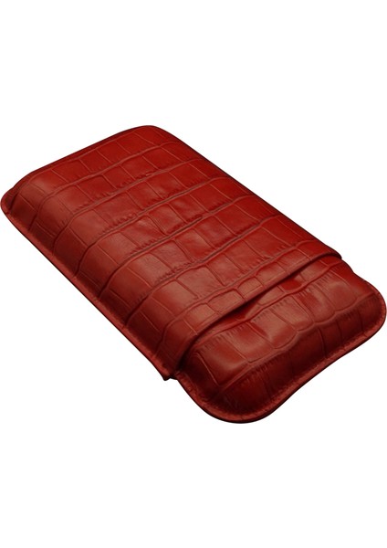 Gerçek Deri El Yapımı Puro Kılıfı Üçlü (60 Ring) Croco Fuego fırsatları