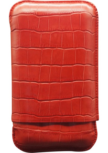 Gerçek Deri El Yapımı Puro Kılıfı Üçlü (60 Ring) Croco Fuego indirimleri