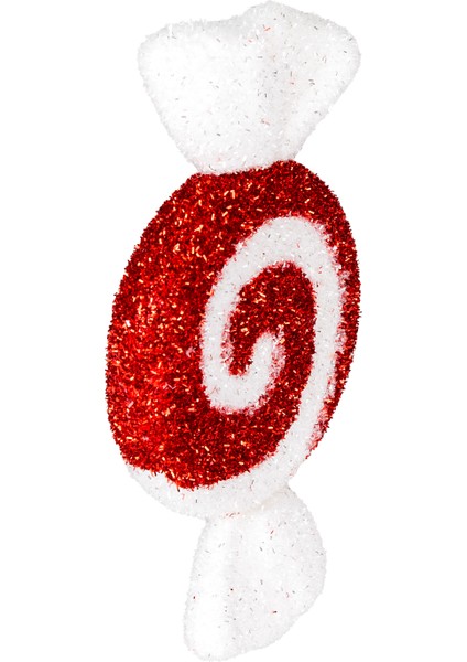 Yılbaşı Ağaç Süsü, Şeker Figür, Kırmızı-Beyaz - 20X36 cm fiyatları