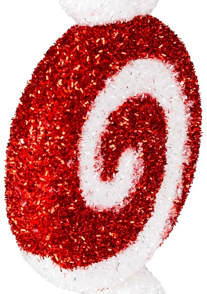 Yılbaşı Ağaç Süsü, Şeker Figür, Kırmızı-Beyaz - 20X36 cm modelleri