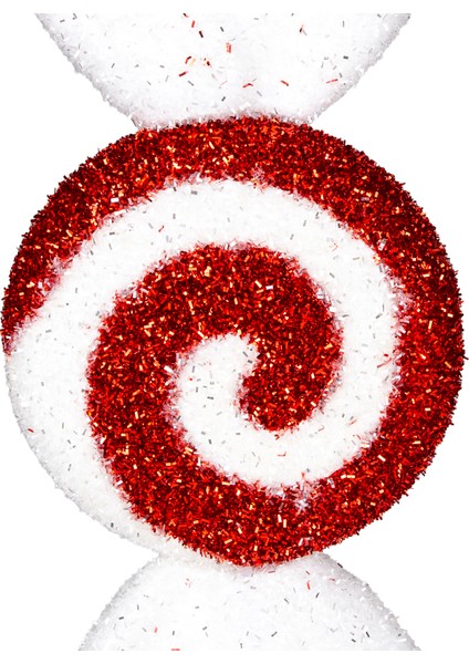 Yılbaşı Ağaç Süsü, Şeker Figür, Kırmızı-Beyaz - 15X28 cm fiyatları