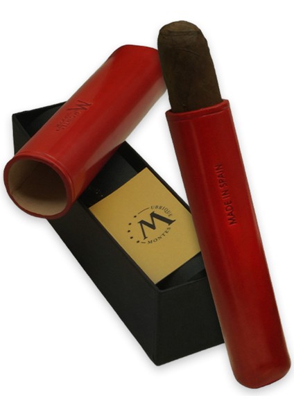 Gerçek Deri El Yapımı Puro Kılıfı Tekli (52 Ring) Paris