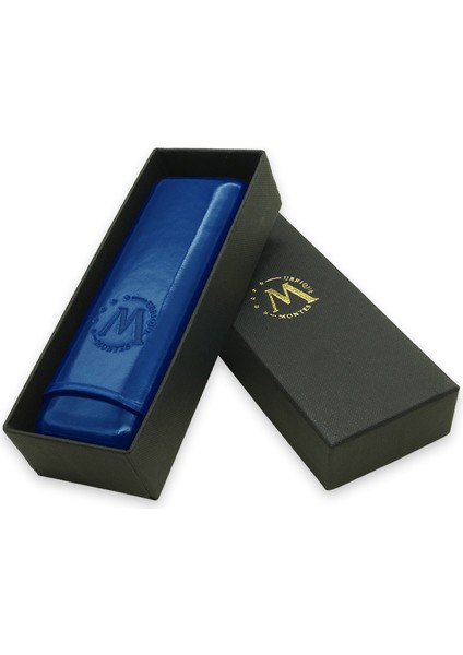 Gerçek Deri El Yapımı Puro Kılıfı Ikili (52 Ring) Monaco