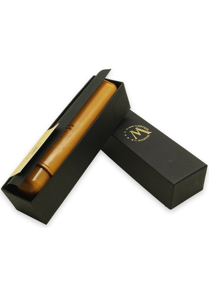 Gerçek Deri El Yapımı Puro Kılıfı Tekli (65 Ring) Munich