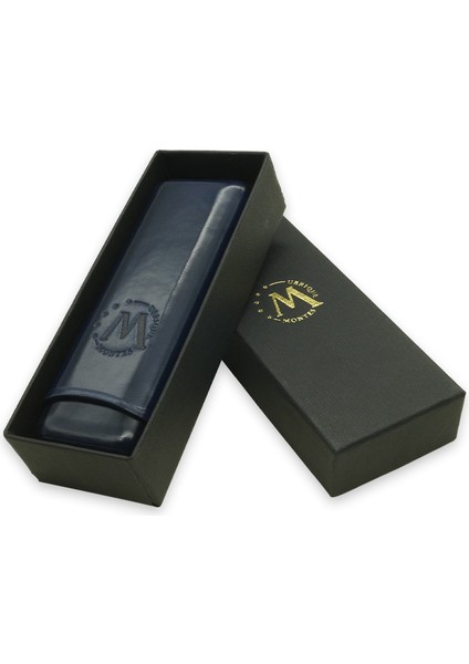 Gerçek Deri El Yapımı Puro Kılıfı Ikili (52 Ring) Milan