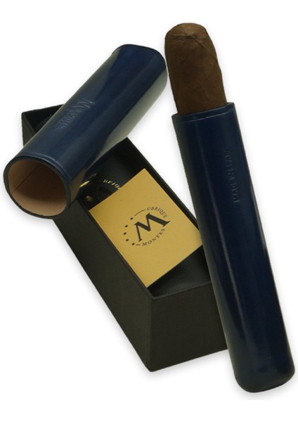 Gerçek Deri El Yapımı Puro Kılıfı Tekli (65 Ring) Milan