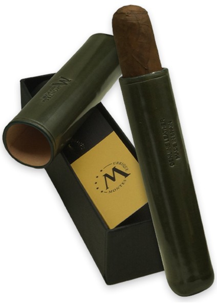 Gerçek Deri El Yapımı Puro Kılıfı Tekli (52 Ring) Jaen