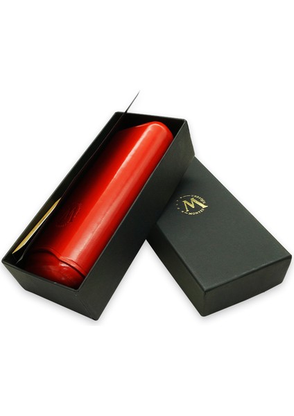 Gerçek Deri El Yapımı Puro Kılıfı Ikili (65 Ring) Paris