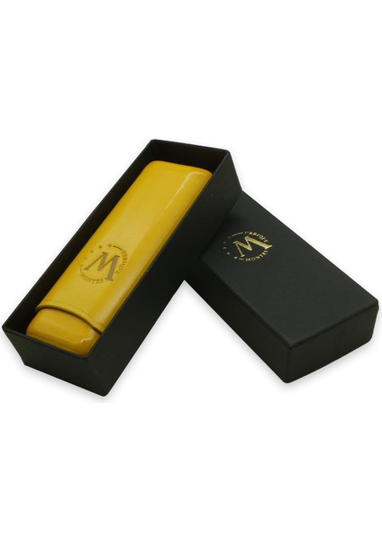 Gerçek Deri El Yapımı Puro Kılıfı Ikili (52 Ring) Bali