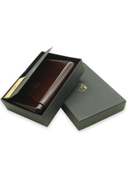 Gerçek Deri El Yapımı Puro Kılıfı Dörtlü (55 Ring) Viena