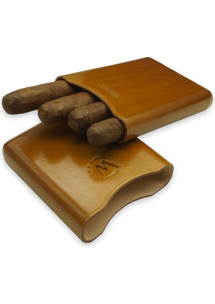 Gerçek Deri El Yapımı Puro Kılıfı Dörtlü (55 Ring) Munich indirimleri