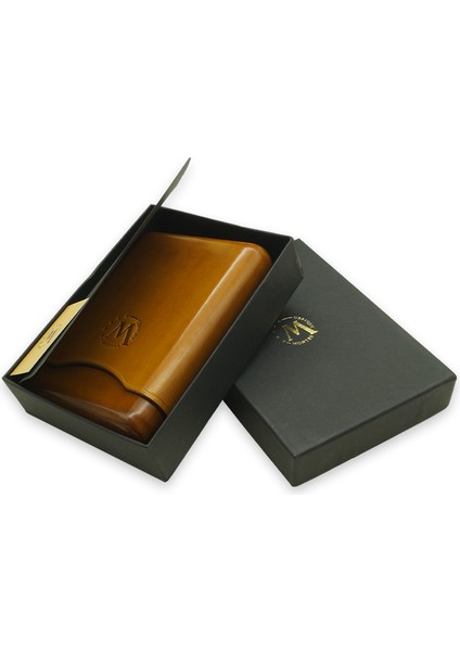 Gerçek Deri El Yapımı Puro Kılıfı Dörtlü (55 Ring) Munich