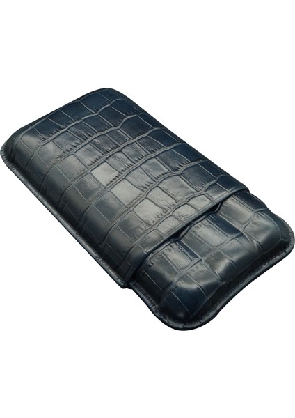 Gerçek Deri El Yapımı Puro Kılıfı Üçlü (60 Ring) Croco Oceano fırsatları