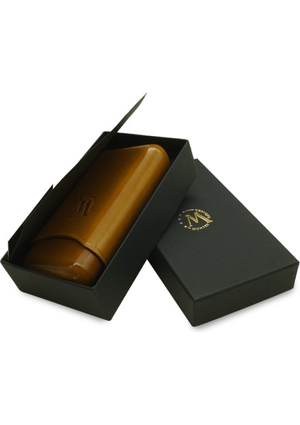 Gerçek Deri El Yapımı Puro Kılıfı Üçlü (52 Ring) Munich