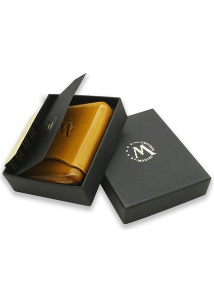 Gerçek Deri El Yapımı Toscano Puro Kılıfı Dörtlü (36 Ring) Munich