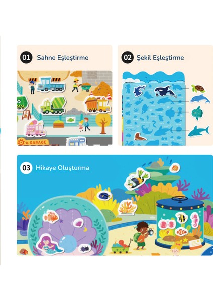 Yeniden Kullanılabilir Jel Çıkartma Seti - Inanılmaz Akvaryum