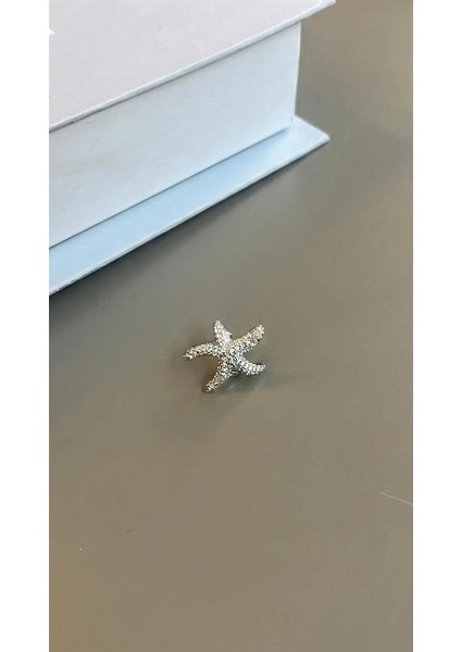 Deniz Yıldızı Kıkırdak Küpe - Gümüş