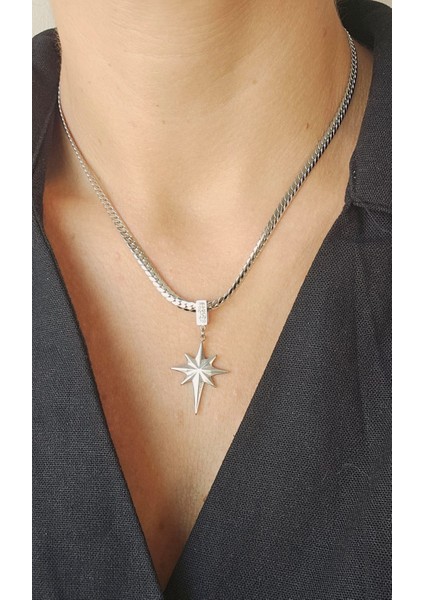 Paslanmaz Çelik Kutup Yıldızı Kolye-Silver fiyatları