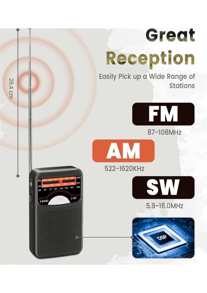 Şarjlı Cep Radyosu - Fm Radyo, Deprem Radyosu Taşınabilir Küçük Radyo (Videolu Ürün) fiyatları