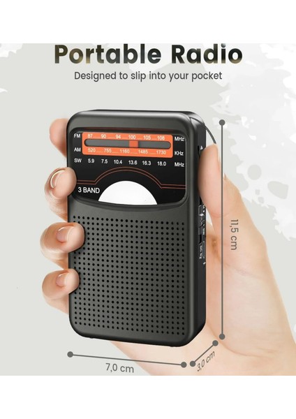 Şarjlı Cep Radyosu - Fm Radyo, Deprem Radyosu Taşınabilir Küçük Radyo (Videolu Ürün) modelleri