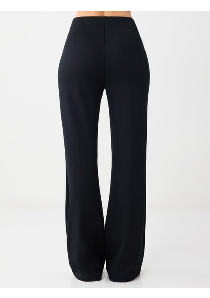 Siyah Yüksek Bel Bol Paça Modal Jogger Pantolon indirimleri