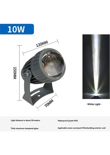 3x Dış Mekan LED Bahçe Duvarı Spot 10 W Peyzaj Aydınlatma AC220V IP65 Su Geçirmez Tek Işın Spot Işığı Beyaz Işık (Yurt Dışından) fırsatları