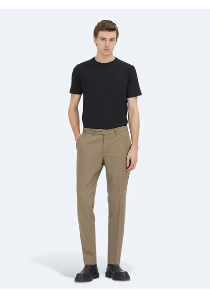 Vizon Düz Dokuma Fitted Fit Klasik Pantolon
