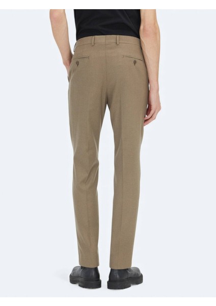 Vizon Düz Dokuma Fitted Fit Klasik Pantolon fırsatları