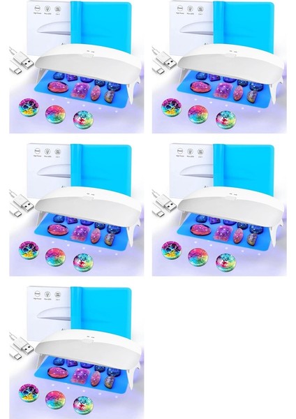 5x Reçine Uv Lamba 48W Hızlı Kür Uv/led Reçine Lamba ile 30 Adet Çift Işık Kaynağı Lamba Yuvası Uv Reçine Kiti Için (Yurt Dışından)
