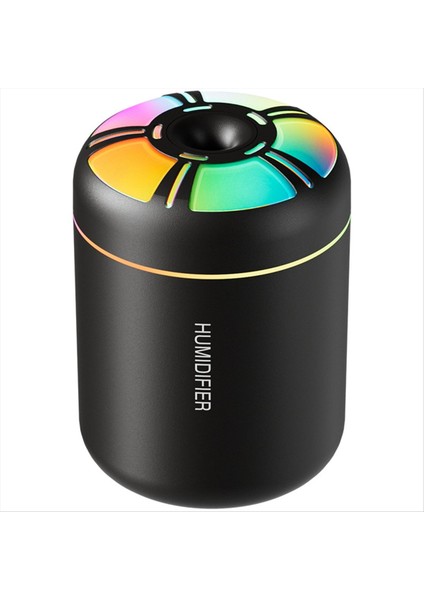 Mini Hava Nemlendirici USB 180 ml Aroma Yayıcı Uçucu Yağ Arıtma Aromaterapi Renk Işıkları Araba Ev Yatak Odası Için Siyah (Yurt Dışından)