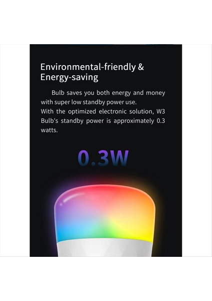 Akıllı LED Ampul W3 E27 Çok Molor Ortam Işık Wifi Ses Kontrolü Mi Home Için 1700K-6500K Alexa Google Smarthings (Yurt Dışından) fırsatları