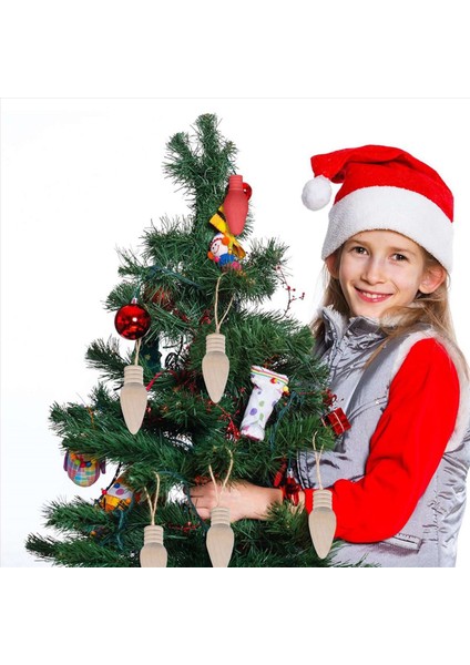 100 Adet Ahşap Noel Ampul El Sanatları ve Noel Ağaçları Için Bitmemiş Ahşap Süsler Tedarik 2 Inç (Yurt Dışından) indirimleri