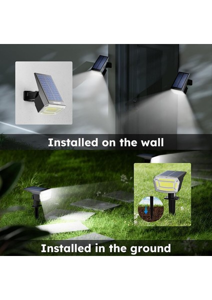 59 LED Güneş Enerjili Işıklarla Dış Mekan Spot Işıkları Dış Mekan Su Geçirmez IP65 Otomatik Açma/kapama Güneş Enerjili Spot Işıklar 3 Aydınlatma Modu (Yurt Dışından) fiyatları