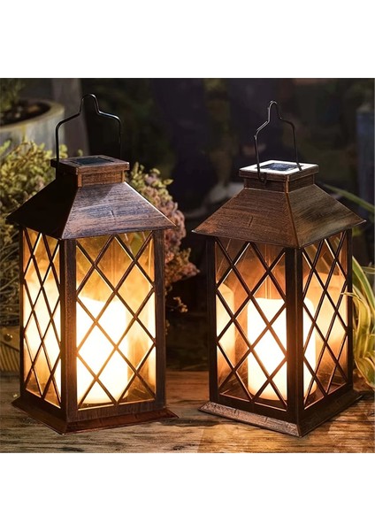 Güneş Fener LED Işık Titrek Alevsiz Mum Bahçe Avlu Partileri Için Asılı Dekoratif Lamba Açık A (Yurt Dışından) fırsatları