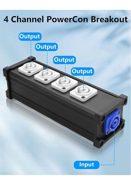 Sahne Işıkları Için 16A 4 Kanallı Çok Powercon Güç Kablosu Çıkışı LED Ekranlar Hareketli Kafalar Pro Ses ve Daha Fazlası (Yurt Dışından) fırsatları