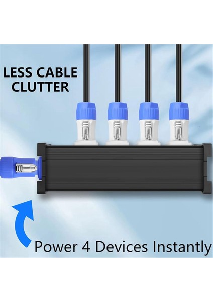 Sahne Işıkları Için 16A 4 Kanallı Çok Powercon Güç Kablosu Çıkışı LED Ekranlar Hareketli Kafalar Pro Ses ve Daha Fazlası (Yurt Dışından) indirimleri