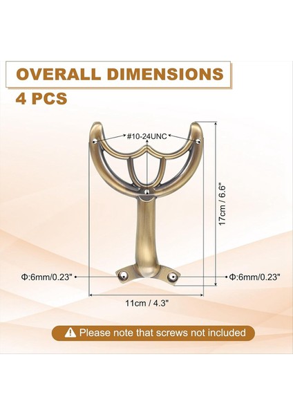 Tavan Vantilatörü Kanatları Kolunun Değiştirilmesi 4 Adet 52 Inç Vantilatör Pervanesi Yedek Parçalar Montaj Braketi Kiti Yeşil Bronz (Yurt Dışından) fiyatları