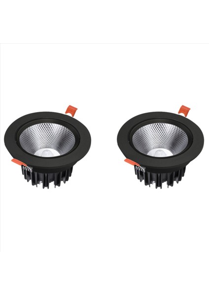 2x LED Tavan Aşağı Aydınlatma Yuvarlak Tavan Işıkları Gömme Işıklar Süper Parlak Anti-Kamaşma Ev Tavan Aydınlatma Armatürü (Yurt Dışından)