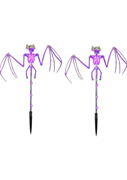 2 Paket Cadılar Bayramı Süslemeleri Açık Güneş Bahçe Işıkları Mezar/yard/ev/cadılar Bayramı Partisi Ler Dekor (Yurt Dışından)