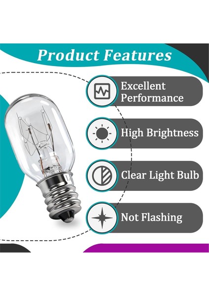 Brother Janome Babylock ile Uyumlu 4&#39 Lü Paket 20W 120V Dikiş Makinesi Ampulleri - E12 Tabanı (Yurt Dışından) fırsatları