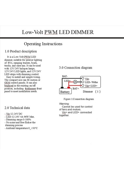 2x Evrensel Dimmer Anahtarı 12-24V Alçak Gerilim Işık Şeridi Dimmer LED Rv Işıkları Iç Kamyon Tavan Işık Şeridi (Yurt Dışından) modelleri