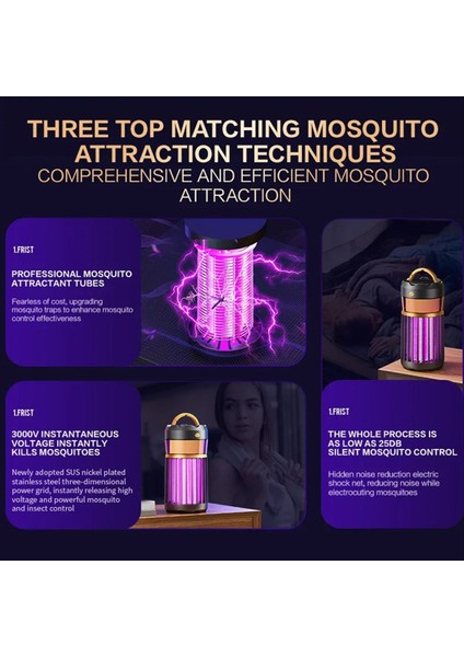 3in1 Sivrisinek Katili Lamba Kamp Aydınlatma Açık Ev Gece Lambası USB Tak Elektrik Çarpması Sivrisinek Katili Lamba A (Yurt Dışından) indirimleri