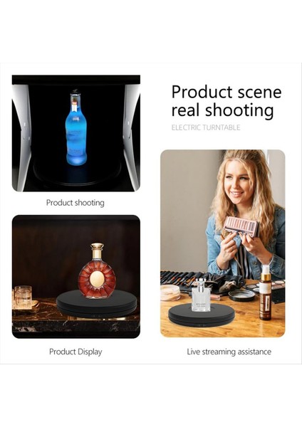 10 Inç LED Dönen Ekran Standı, Işıklarla 360 ° Motorlu Pikap, 22 Lbs Kapasiteli Elektrikli Spinner Tabanı (Yurt Dışından) modelleri